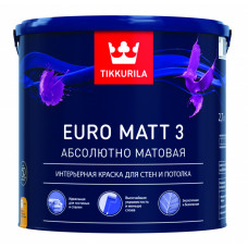 КРАСКА "EURO MATT-3"  2,7 Л (1)  ИНТЕРЬЕРНАЯ "ТИККУРИЛА" 27520