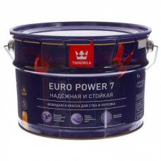 КРАСКА "EURO POWER-7"  9 Л (1) МОЮЩАЯСЯ ДЛЯ СТЕН И ПОТОЛКОВ "ТИККУРИЛА" 3475