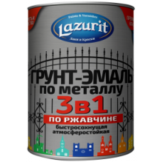 Грунт-эмаль по ржавчине быстросохн., голубая, RAL5012 0,9кг/14шт. Lazurit