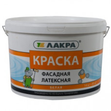 Краска латексная фасадная Белый  3 кг.Лакра 8306488