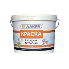 Краска латексная фасадная Белый 14 кг.Лакра 8306487