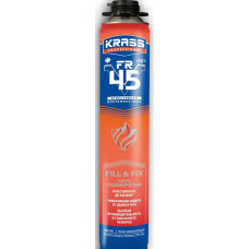 Пена монт. огнестойкая KRASS Professional FR V45 Пистолетная всесезонная 0,75л 0005585