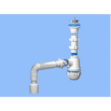 Сифон "Ани Грот" (1 1/2"х40) с гибкой трубой 40х50 ( А 0110)